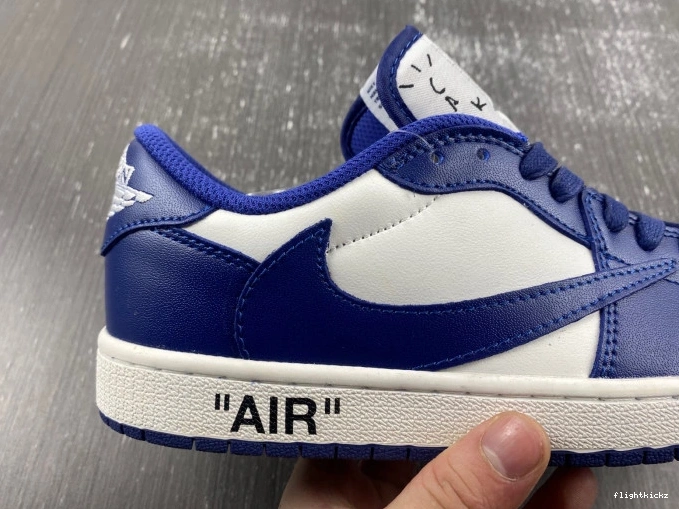 1 JORDAN SCOTT AIR CUSTOM X DM7890-101 TRAVIS X OFF-WHITE 1001